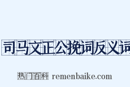 司马文正公挽词反义词是什么意思的图片